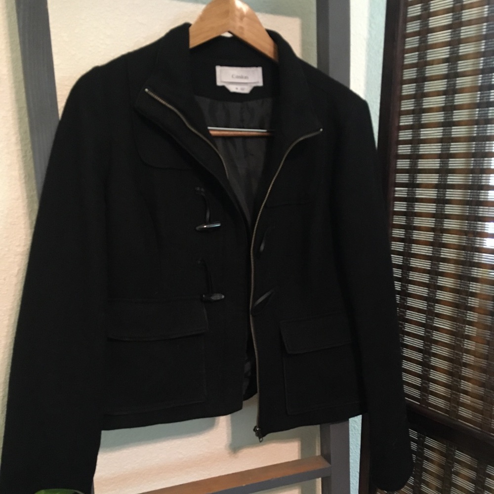 Caslon cropped pea coat style jacket